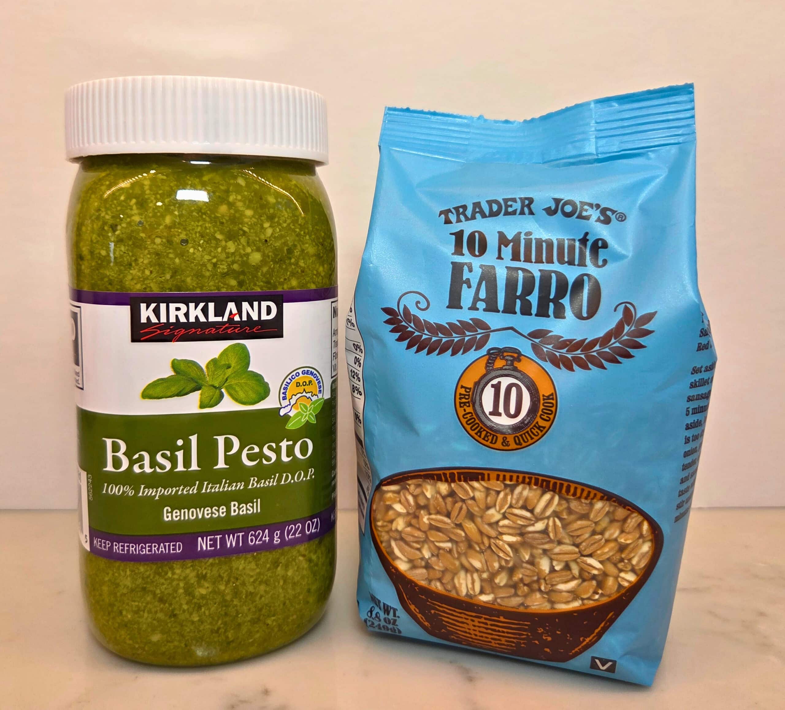 trader joe's farro and costco pesto