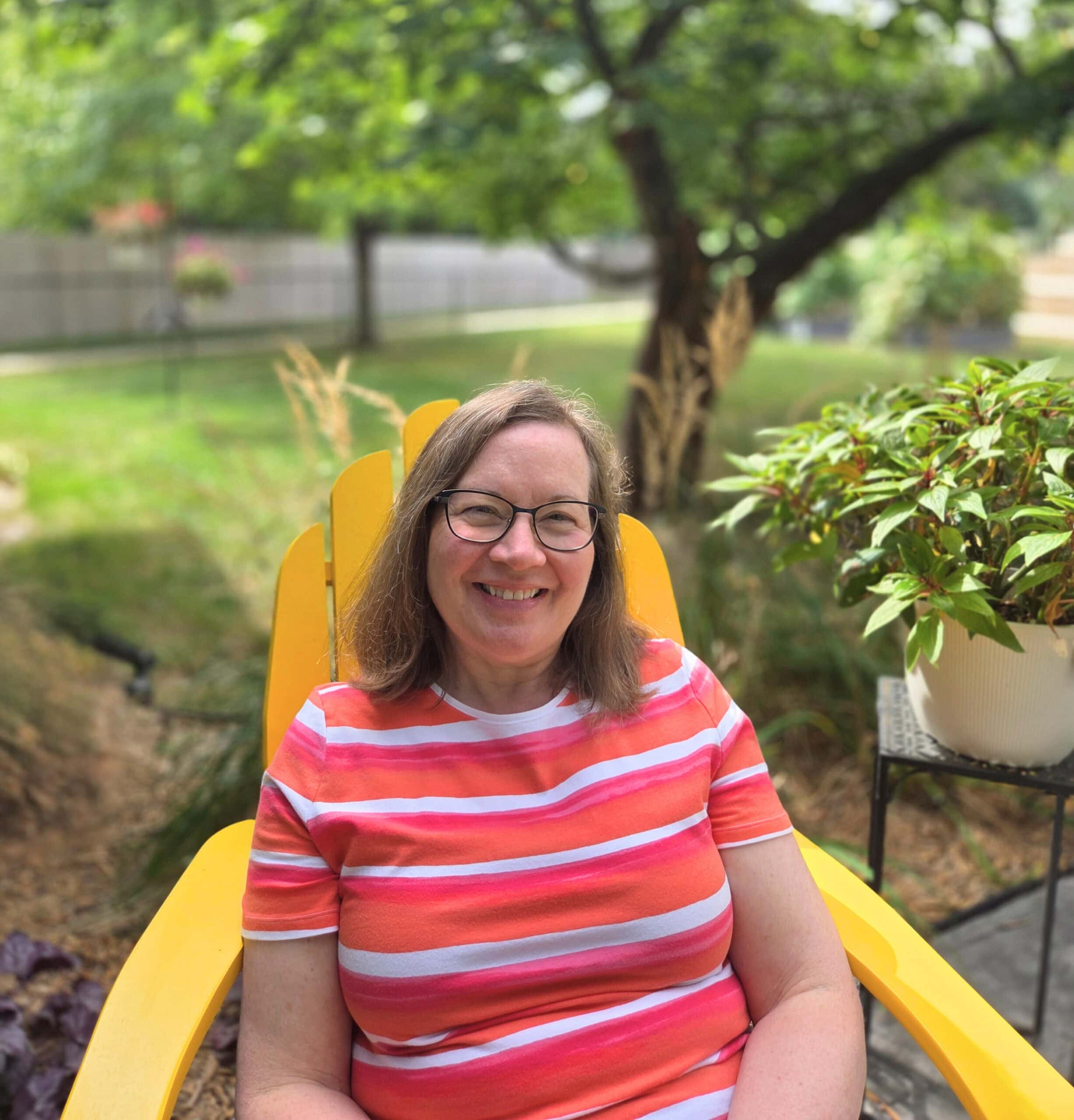 lisa patio yellow chair 2