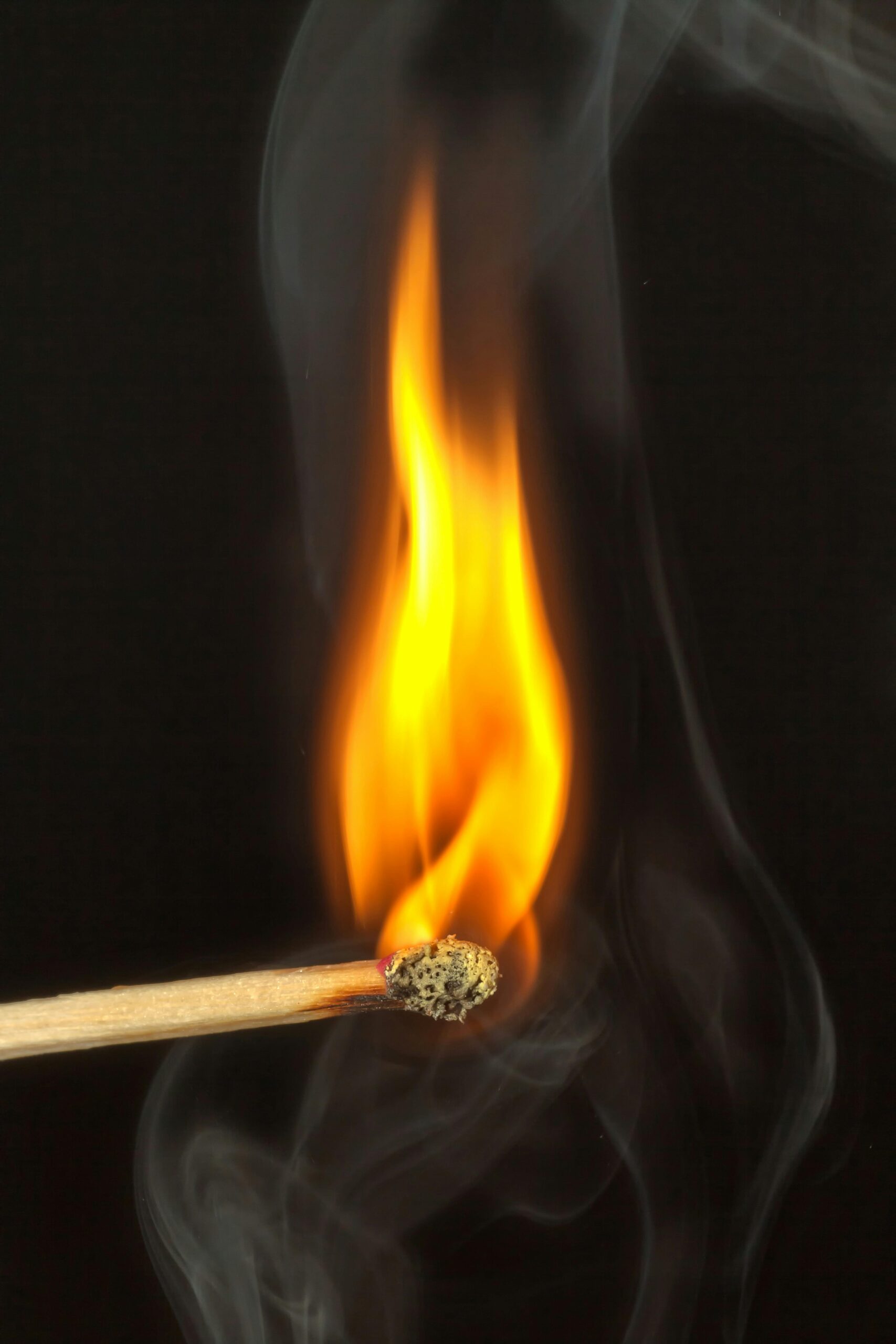 lit match