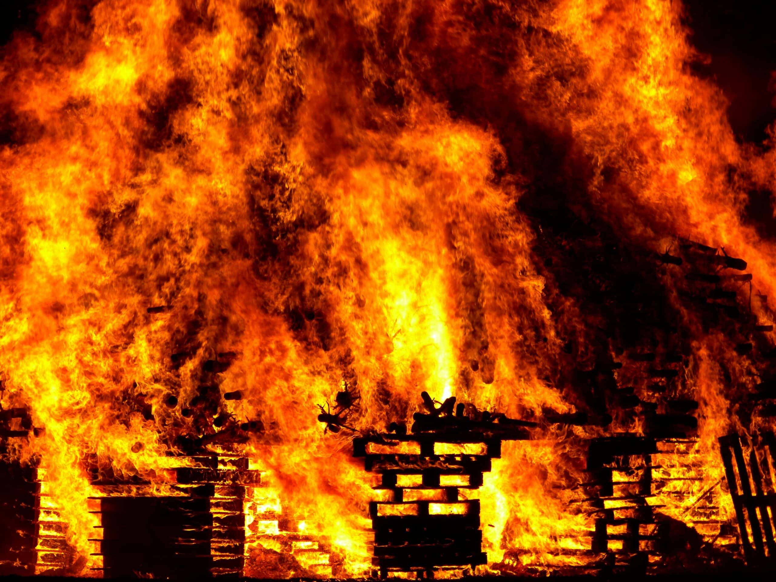 huge fire